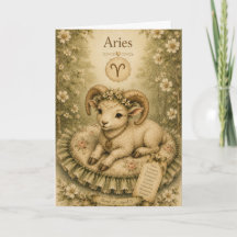 Floral vintage Essence zodiac- Aries
