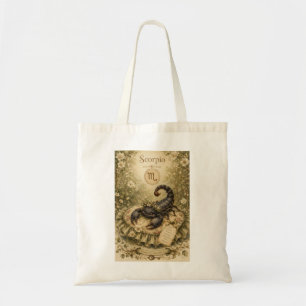 Floral vintage Essence zodiac- Scorpio Tote Bag