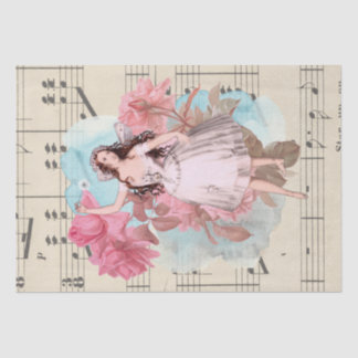 Floral Vintage Fairy Dancer Ballerina Sheet Music