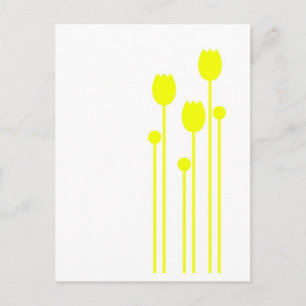 Floral Vintage gelb yellow Postcard