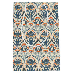 Floral Vintage-Inspired Art Deco Medium Gift Bag