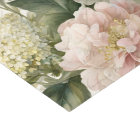 Floral Vintage Ivory Peony Hydrangea Decoupage