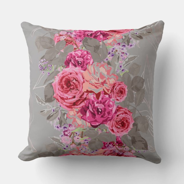  Floral Vintage  Luxury Pillow (Front)