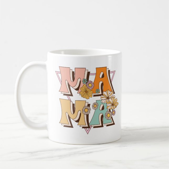 Floral Vintage Mama Coffee Mug (Left)