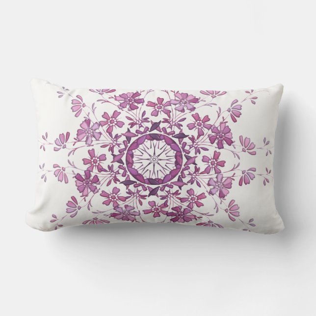 floral vintage mandala. lumbar cushion (Front)