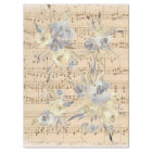 floral vintage music sheet