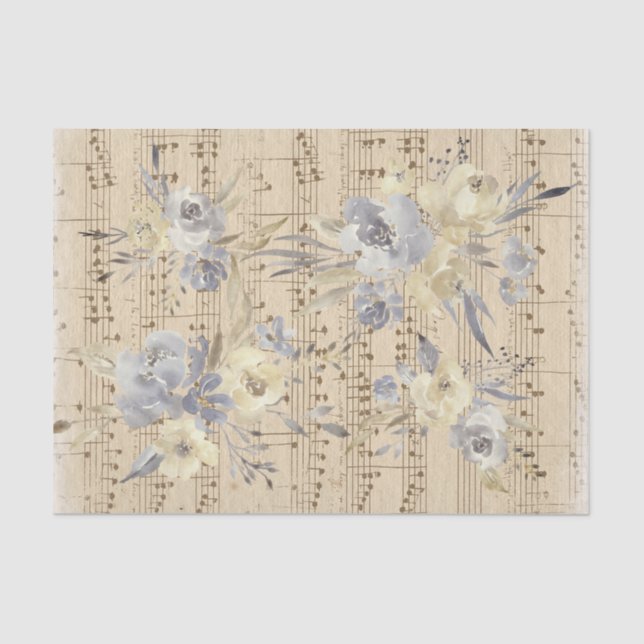 floral vintage music sheet (Front)