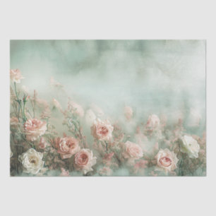 Floral Vintage Pastel Roses Peonies Decoupage Tissue Paper