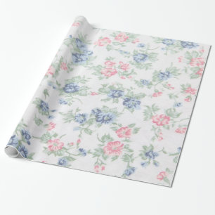 Floral vintage print wrapping paper
