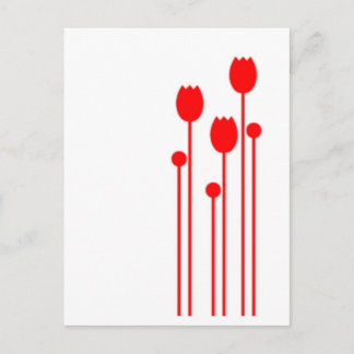 Floral Vintage rot red Postcard