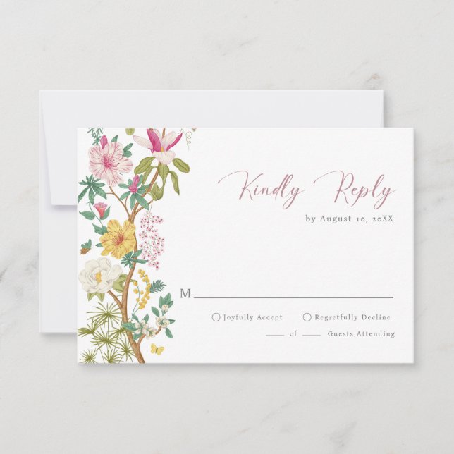 Floral Vintage RSVP Cards (Front)