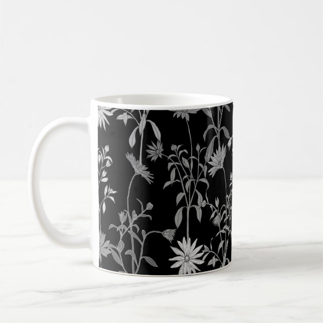 Floral vintage: seamless invitation background. coffee mug (Left)