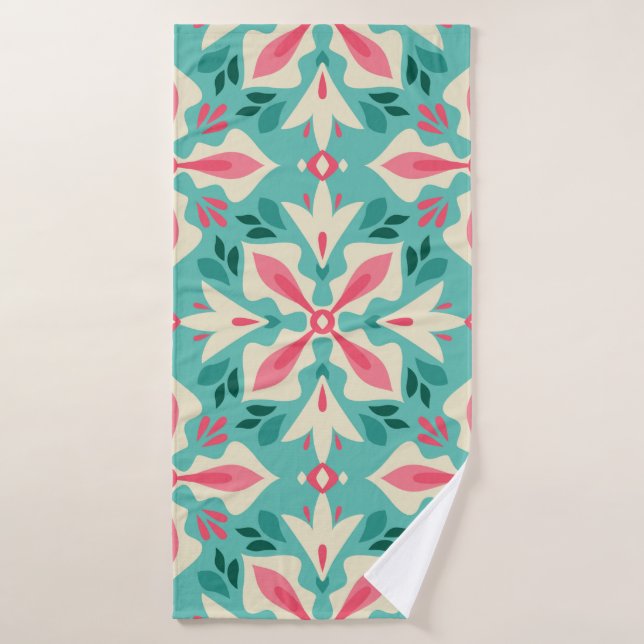 Floral vintage seamless pattern bath towel (Bath Towel)