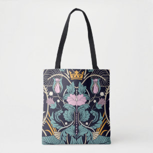Floral vintage seamless pattern. Modern vintage fl Tote Bag
