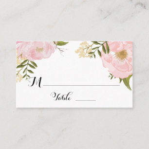 Floral Vintage Spring Wedding Escort Place Card