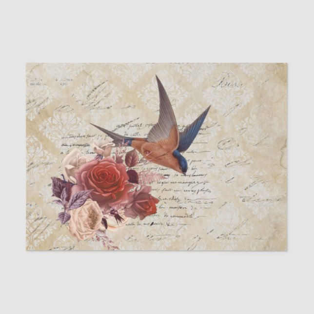 Floral Vintage Tissue Paper (Front)