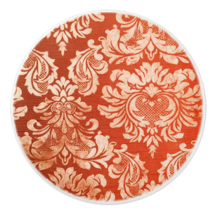 Floral vintage wallpaper background ceramic knob