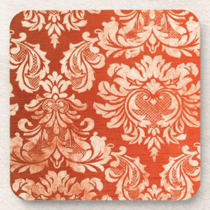 Floral vintage wallpaper background coaster