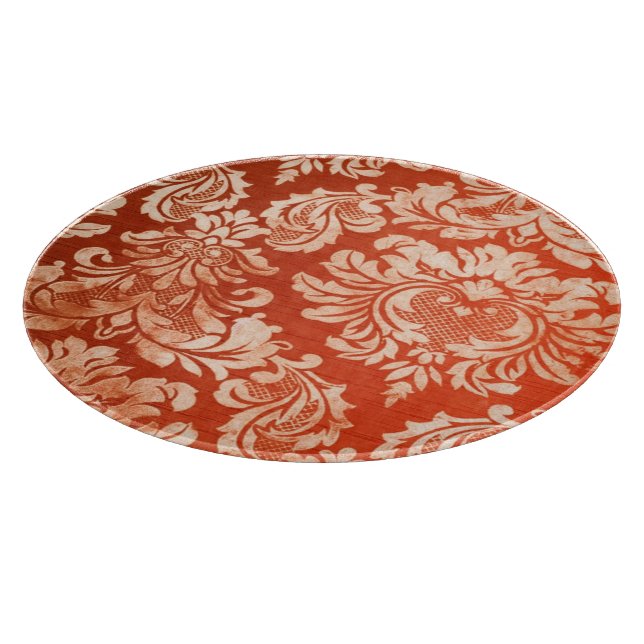 Floral vintage wallpaper background cutting board (Corner)