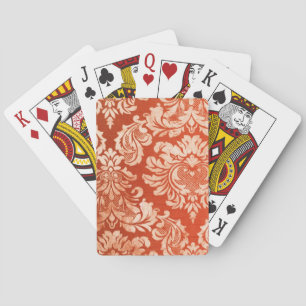 Floral vintage wallpaper background playing cards
