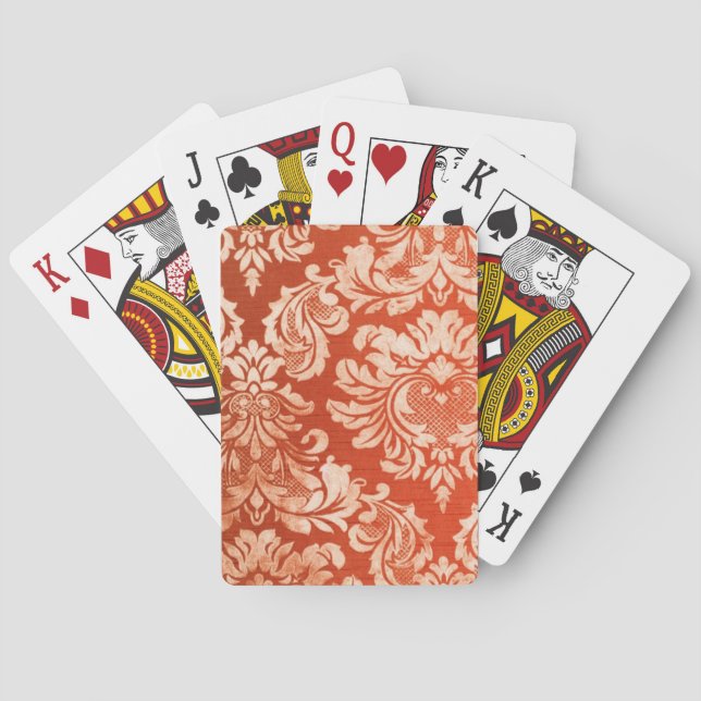 Floral vintage wallpaper background playing cards (Back)