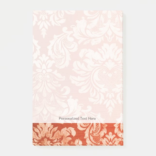 Floral vintage wallpaper background post-it notes (Front)