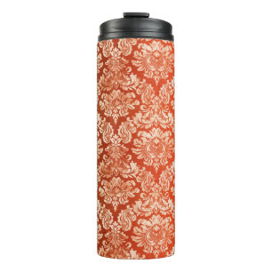 Floral vintage wallpaper background thermal tumbler
