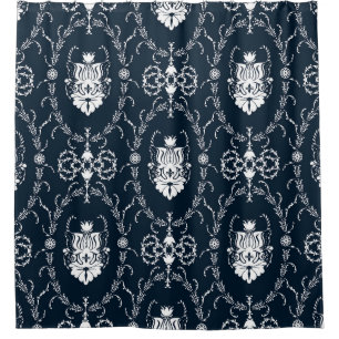 Floral Vintage Wallpaper Seamless Background Shower Curtain