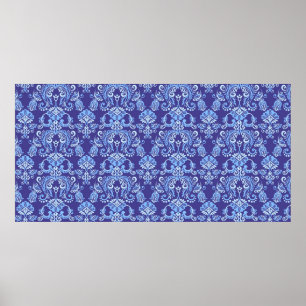 Floral vintage wallpaper seamless vintage pattern poster
