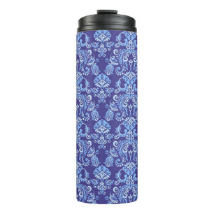 Floral vintage wallpaper seamless vintage pattern thermal tumbler