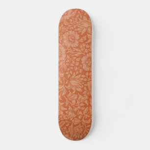 Floral Vintage Wallpaper William Morris Red Patter Skateboard