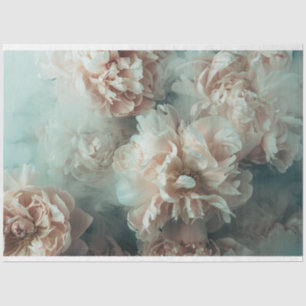 Floral Vintage Watercolor Effect Peonies Decoupage Tissue Paper