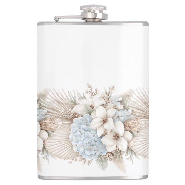 Floral Vinyl Wrapped Flask (Front)