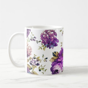 Floral Violet Pattern Coffee Mug