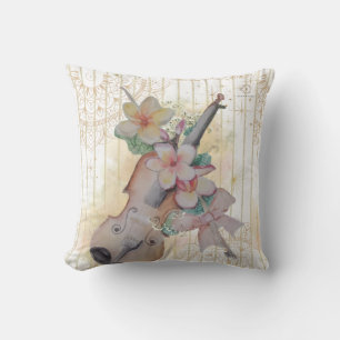 Floral Violin Boganhues Print Cushion