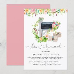 Floral Virtual Bridal Shower by Mail Invitation