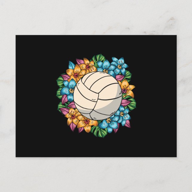 FLORAL VOLLEYBALL POSTCARD (Front)