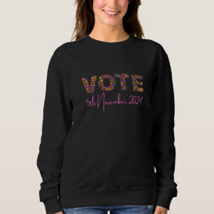 Floral "Vote" Black sweatshirt