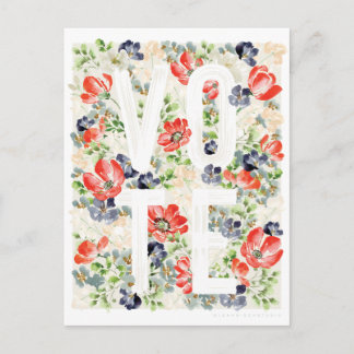 Floral Vote Postcard