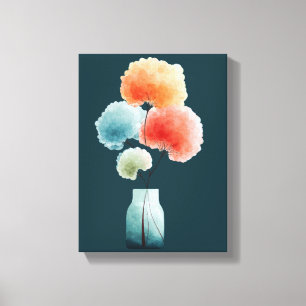  Floral Wall Art   Watercolor Hydrangeas