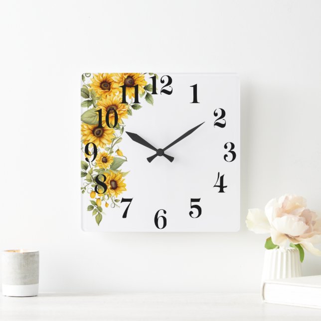 Floral Wall Clock (Home)