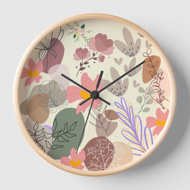 Floral wall clock (Front)