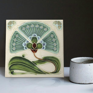 Floral Wall Decor Art Nouveau Vintage Deco Tile