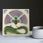 Floral Wall Decor Art Nouveau Vintage Deco Tile<br><div class="desc">Welcome to CreaTile! Here you will find handmade tile designs that I have personally crafted and vintage ceramic and porcelain clay tiles, whether stained or natural. I love to design tile and ceramic products, hoping to give you a way to transform your home into something you enjoy visiting again and...</div>