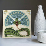 Floral Wall Decor Art Nouveau Vintage Deco Tile<br><div class="desc">Welcome to CreaTile! Here you will find handmade tile designs that I have personally crafted and vintage ceramic and porcelain clay tiles, whether stained or natural. I love to design tile and ceramic products, hoping to give you a way to transform your home into something you enjoy visiting again and...</div>