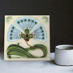 Floral Wall Decor Art Nouveau Vintage Deco Tile<br><div class="desc">Welcome to CreaTile! Here you will find handmade tile designs that I have personally crafted and vintage ceramic and porcelain clay tiles, whether stained or natural. I love to design tile and ceramic products, hoping to give you a way to transform your home into something you enjoy visiting again and...</div>