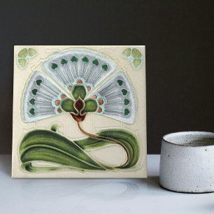 Floral Wall Decor Art Nouveau Vintage Deco Tile