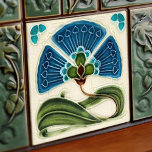 Floral Wall Decor Art Nouveau Vintage Deco Tile<br><div class="desc">Welcome to CreaTile! Here you will find handmade tile designs that I have personally crafted and vintage ceramic and porcelain clay tiles, whether stained or natural. I love to design tile and ceramic products, hoping to give you a way to transform your home into something you enjoy visiting again and...</div>