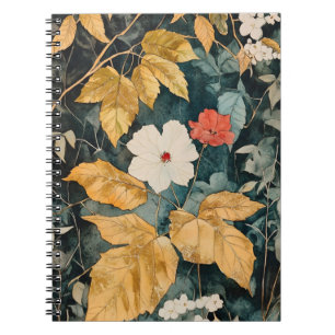 Floral wallpaper, Botanical-style floral pattern Notebook