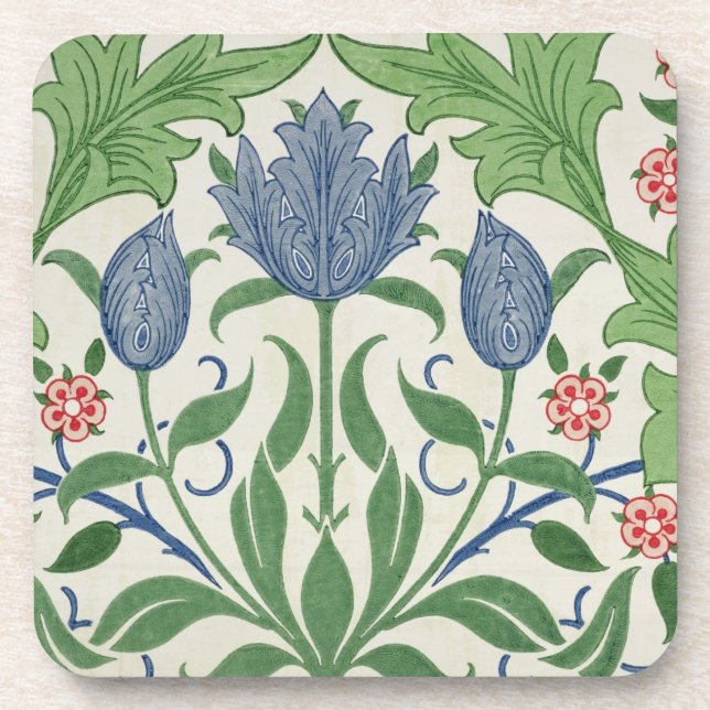 Floral wallpaper design coaster (Front)